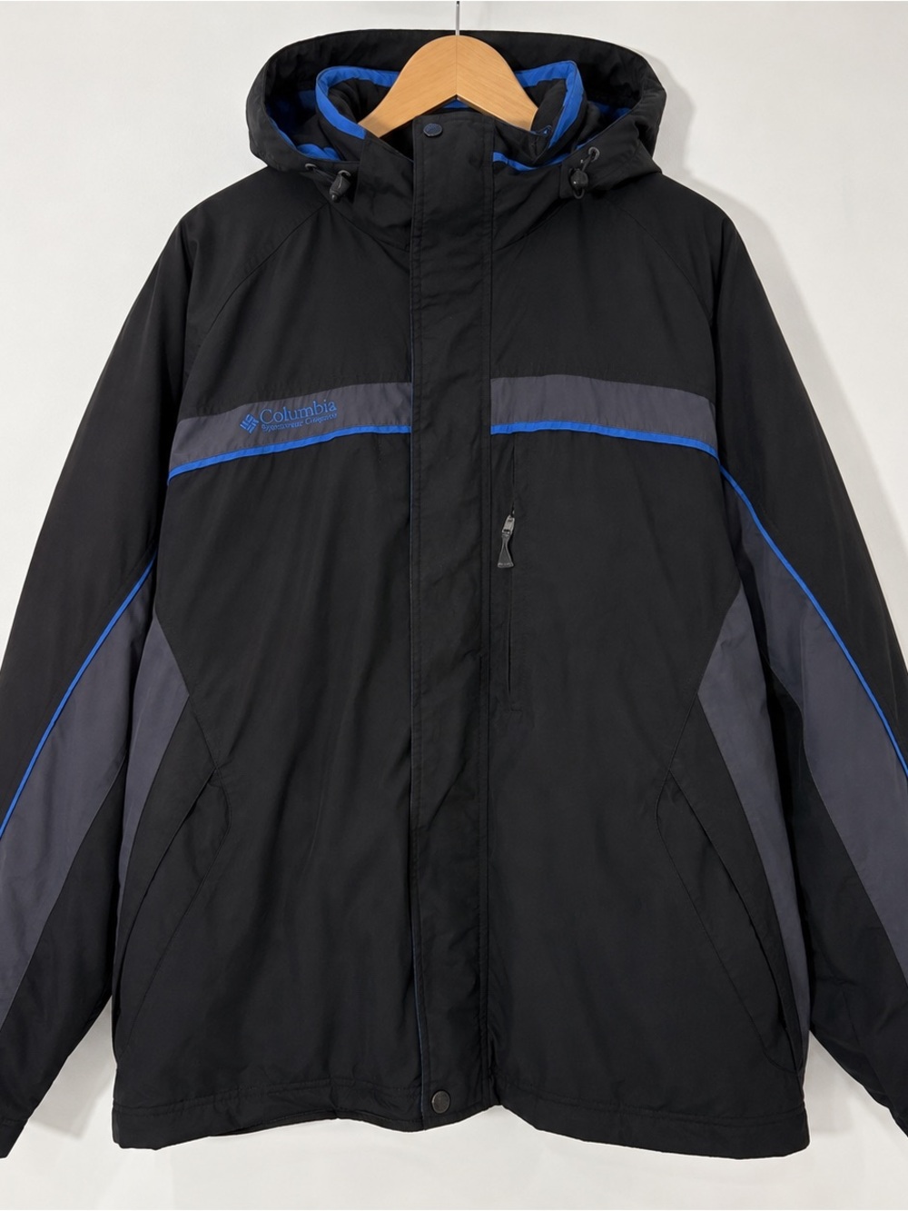 Vintage Columbia Interchange Shell Jacket XXL Black Blue | ski rain